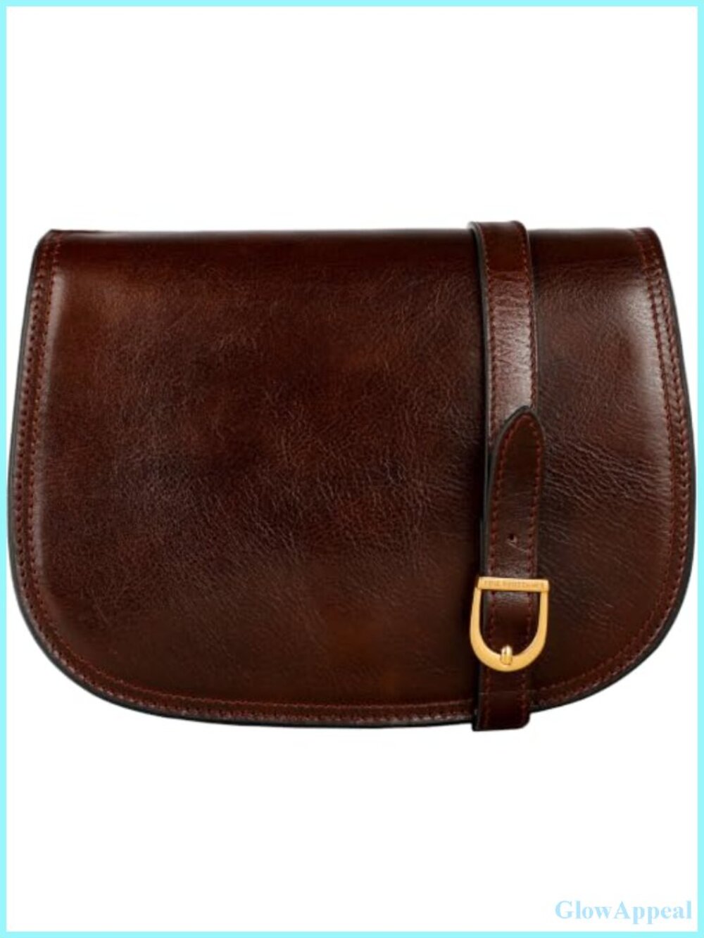 Handmade Full Grain Italian Leather Crossbody Bag Messenger Purse Gift Box